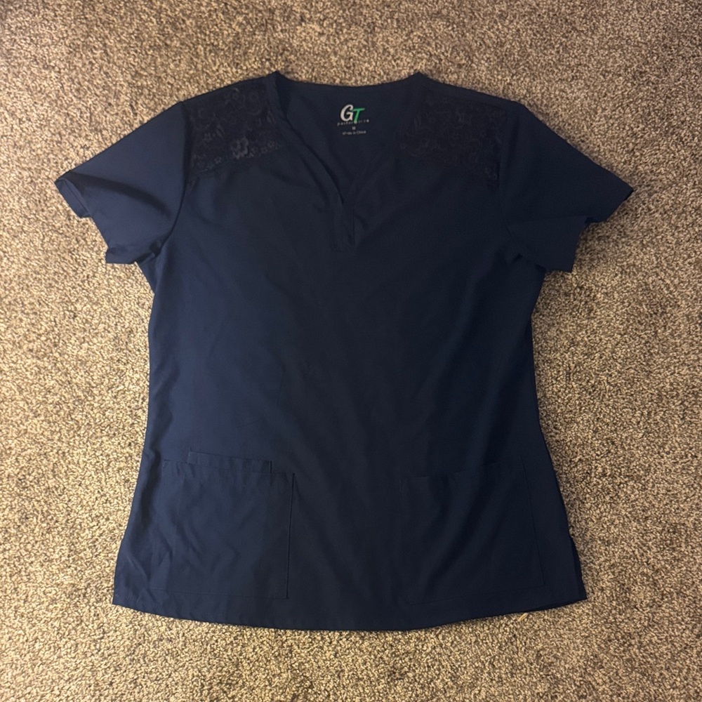Women's Navy Blue Scrub Top